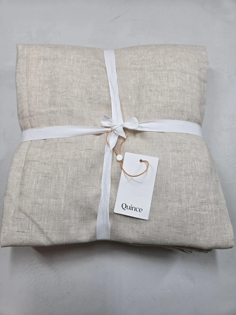 QUINCE Set Of 2 48x108 European Linen Curtains Flax 0045